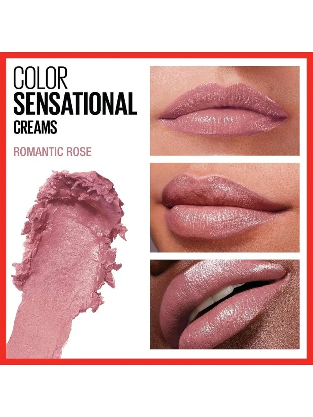 Maybelline 450 ROMANTIC ROSE Sensational Mattes Cream Finish Hydrating Lipstick